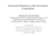 Financial Markets with Stochastic Volatilities - markov modelling