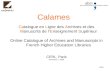 Calames :: CERL seminar (Paris, 2008)