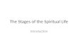 The stages of the spiritual life