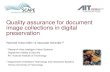 Quality assurance for document image collections in digital preservation