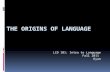 Origins of language
