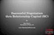 Successful Negotiation thru Relationship Capital (RC)