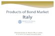 Products of bond market in Italy