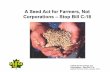 A Seed Act for Farmers, Not Corporations