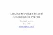 Le nuove tecnologie di Social Networking e le Imprese - Giuseppe Manco