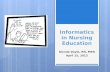 Informatics in nursing education april 2013