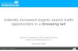 Identify increased organic search traffic opportunities in a drooping tail