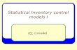 Statistical Inventory Control Models