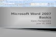 Microsoft Office Basics 2007