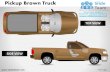 Pickup brown truck side view powerpoint presentation slides.