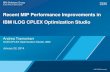 Recent MIP Performance Improvements in IBM ILOG CPLEX Optimization Studio