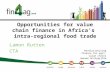 Opportunities for value chain finance in Africa’s intra-regional food trade