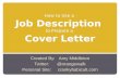 Prepare a Cover Letter using a Job Description