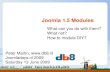 Joomla 1.5 modules - Joomla!Days NL 2009 #jd09nl