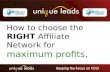 How To Choose The Right Affiliate Network For Maximum Profits Shai Pritz Affilicon Israel June 2009