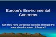 Europe-Environmental Concerns