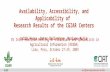 Availability, Accessibility and Applicability of CGIAR Research Results