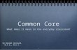 Common Core lesson planning