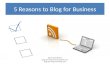5 Reasons to Blog for Business