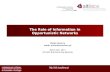 The Role of Information in Opportunistic Networks