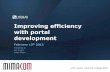 Improving efficiency with portal development