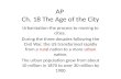 Ap age of the city