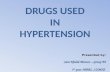 Drugs used in hypertension