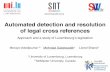 Automated detection and resolution of legal cross references