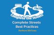 Session 4 - Implementing Complete Streets: Lessons Learned