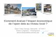 [Open Data] Evaluer l’impact économique local de l’open data