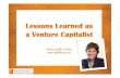 Lessons learned as a Venture Capitalist