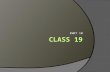 Class 19 1 b