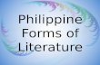 Philippine Forms of Poetry
