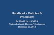 Handbooks - Writing Policies & Guidelines for Coaches, Students, Parents