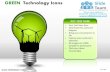 Green technology icons powerpoint ppt templates.