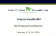 2009 Mental Health Pre-Proposal Powerpoint Presentation ...