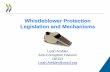Whistleblower Protection Legislation and Mechanisms / Leah Ambler, OECD Anti-Corruption Division.
