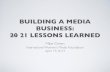 Startup Media Business Lessons
