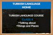 Online Turkish Language Grammar Talking about Places and Things