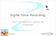 Digital Voicerecording - Next steps in using ICT in the primary Languages classroom