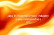 Jobs in entertainment industry