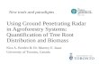 Session 5.2 Agroforestry Systems: Quantification of Tree Root Distribution and Biomass
