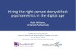 Hiring the right person demystified: Psychometrics in the digital age