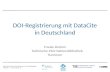 DOI-Registrierung mit DataCite in Deutschland - Helmholtz Webinar