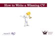 How to write a winning CV