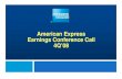 American Express Earnings Conference Call 4Q’08
