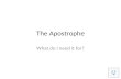 The Apostrophe-An Interactive Lesson