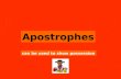 Apostrophes possession