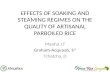 Th3_EFFECTS OF SOAKING AND STEAMING REGIMES ON THE QUALITY OF ARTISANAL PARBOILED RICE