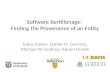 Software Bertillonage: Finding the Provenance of an Entity
